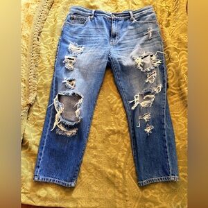 KanCan Distressed Boyfriend Jeans - Blue